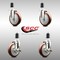 Service Caster 5 Inch 316SS Maroon Poly Swivel 1-5/8 Inch Expanding Stem Caster Brake SCC, 2PK SS316EX20S514-PPUB-MRN-2-TLB-2-158 - alternate 6